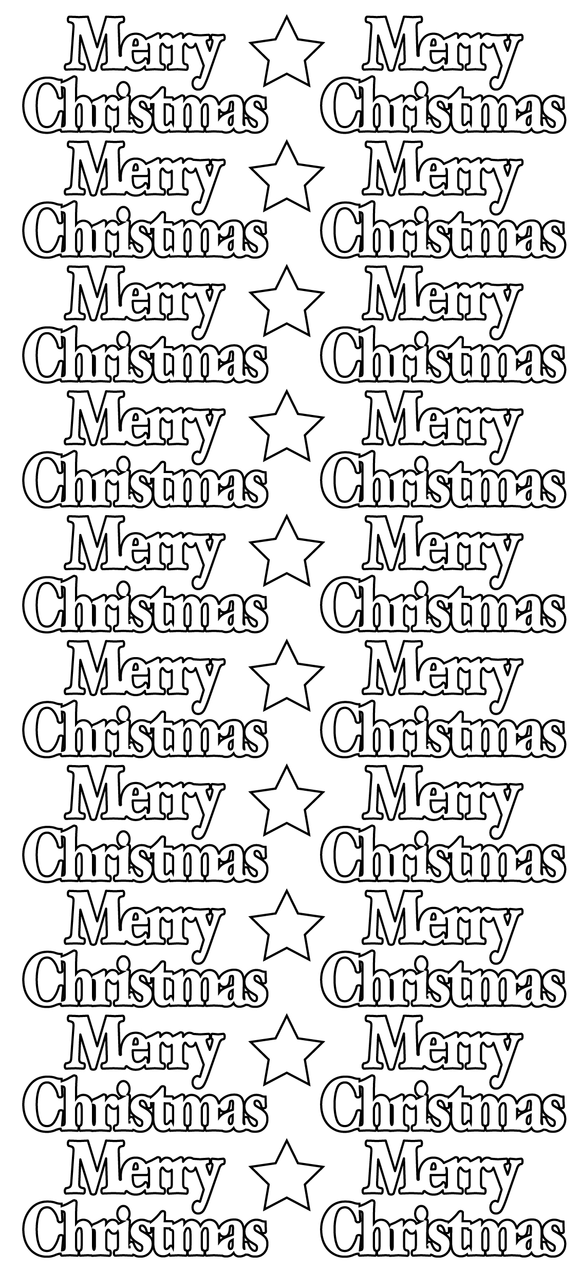 Artdeco-Merry Christmas Silver/Silver sticker sheet